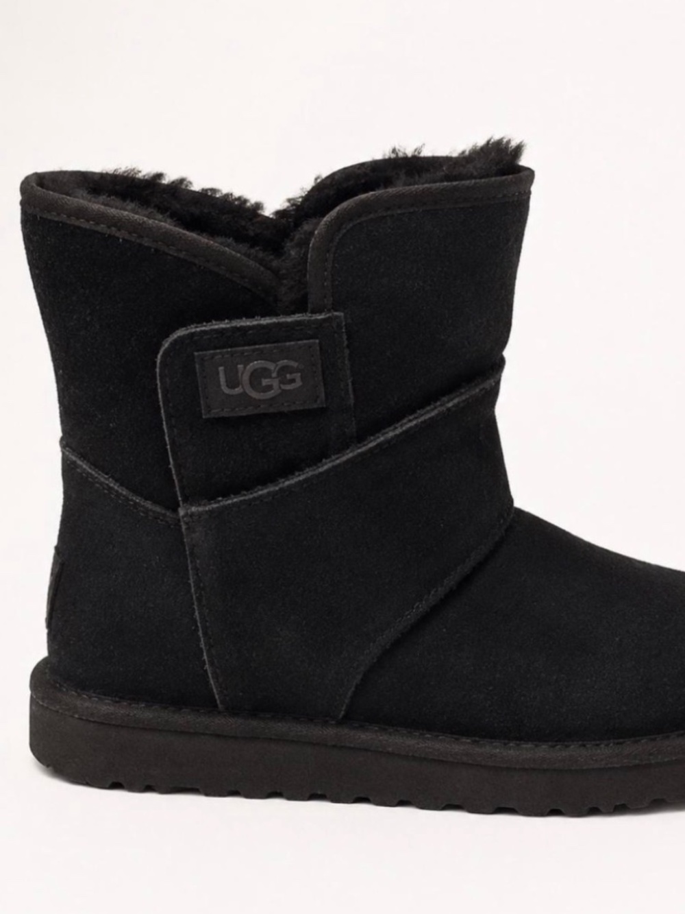 UGG Classic Mini Enwrap Black Suede Boots – Women’s Size 7.5
